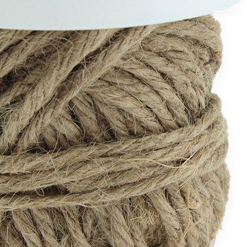 Floristik24 Decorative spool with hemp cord Ø10cm H12cm