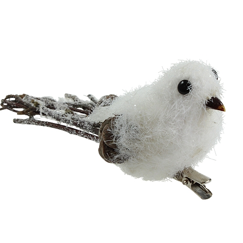 Floristik24 Snow bird 14cm with clip