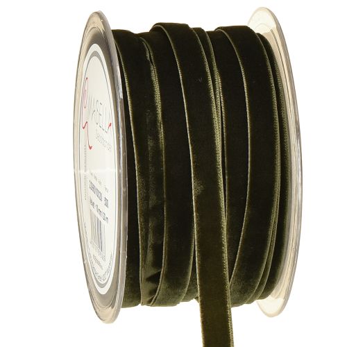 Floristik24 Decorative ribbons Velvet dark green 10mm 20m