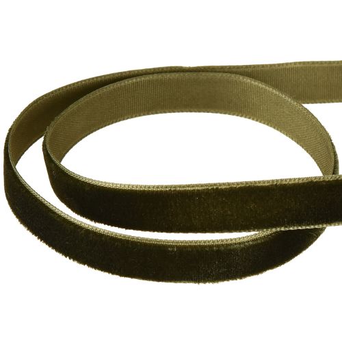Product Velvet ribbon green gift ribbon velvet dark green 10mm 20m