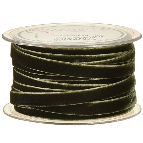 Product Decorative ribbons Velvet dark green 10mm 20m