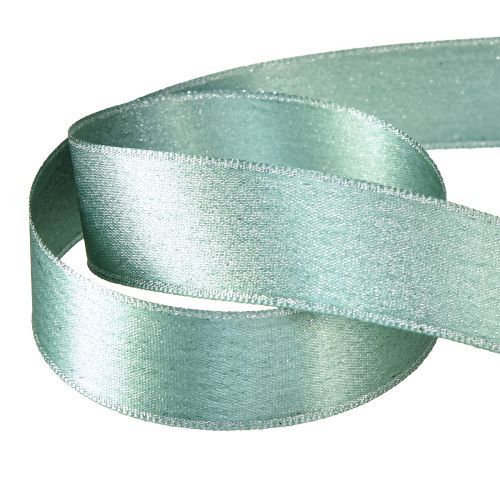 Floristik24 Decorative Ribbon Shimmering Green Glamour W25mm L20m