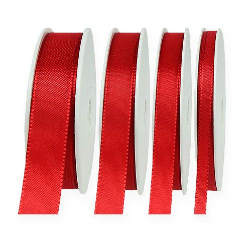 Floristik24 Decorative ribbon gift ribbon red 50m