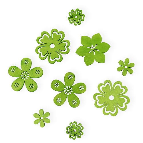 Floristik24 Decorative flowers green Ø2cm - Ø4cm 96p