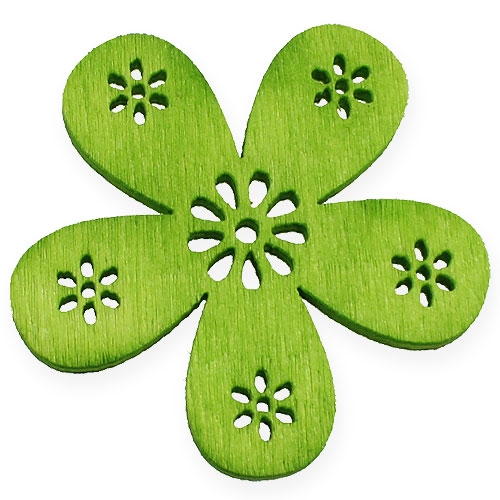 Product Decorative flowers green Ø2cm - Ø4cm 96p