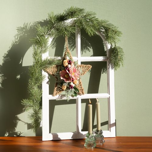 Floristik24 Decorative Window Shabby Chic Wooden Decorative Window White 40×70cm