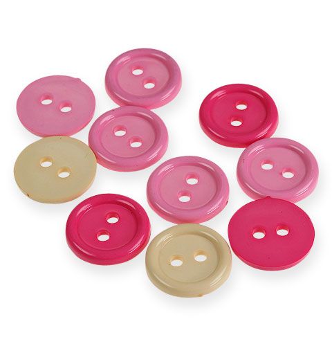 Floristik24 Decorative buttons Ø3,5cm 3-colored 46 pcs