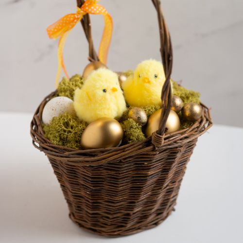 Product Decorative chicks, perfect for Easter celebrations in the living room or garden, 7cm, 6 pieces