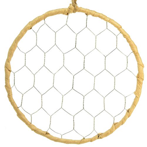 Product Decorative ring made of metal raffia for hanging Ø20cm 4pcs