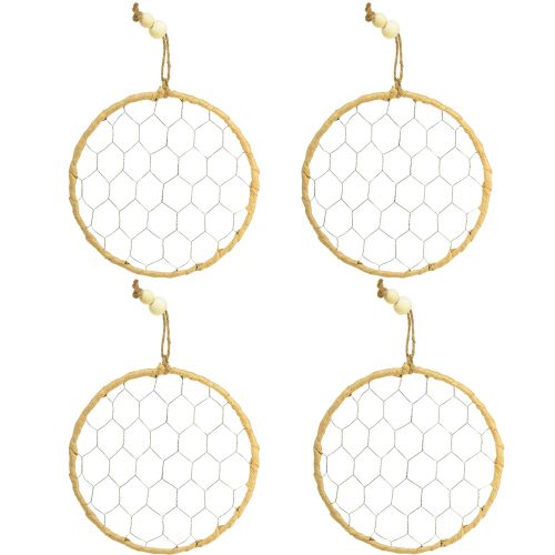 Product Decorative ring made of metal raffia for hanging Ø20cm 4pcs