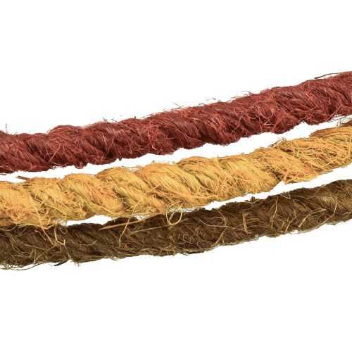 Product Decorative ring colored ring with jute yellow ochre brown Ø30cm 3pcs