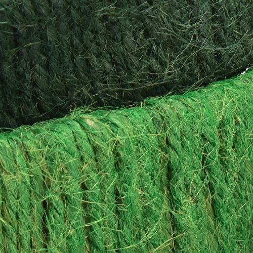 Product Decorative ring jute decoration loop green dark green 4cm Ø30cm 2pcs