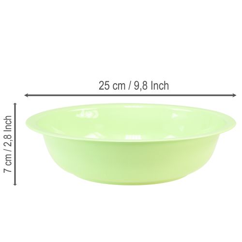 Product Decorative metal bowl with enamel look, green lime green, 25cm