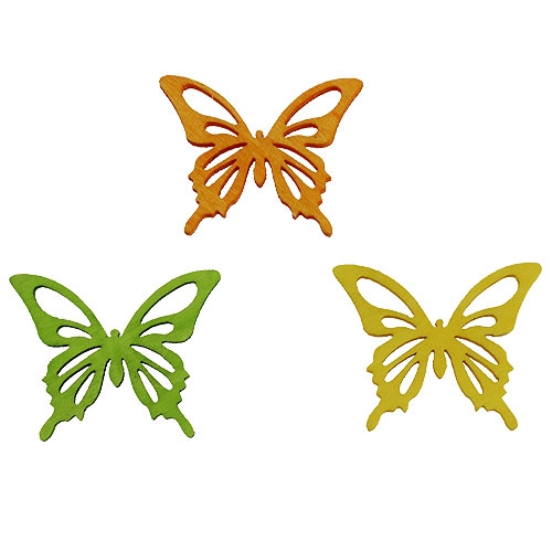Deco butterflies multicolored 4cm 90pcs | Floristik24.co.uk