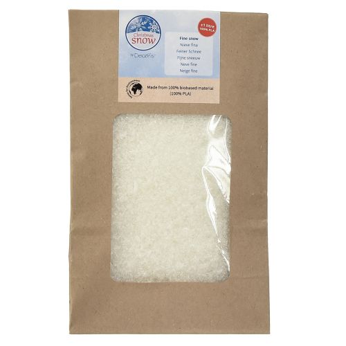 Product Decorative snow white made from corn 100% bio-based material 20g