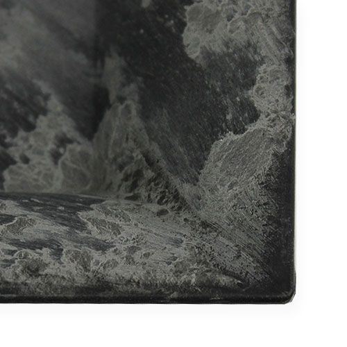 Floristik24 Plastic plate 20cm x 20cm square anthracite 6pcs