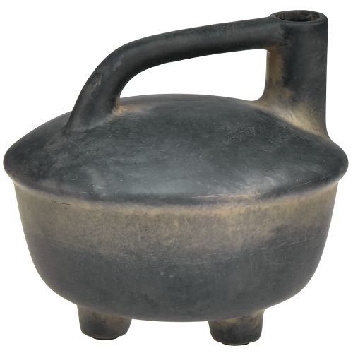 Product Decorative vase jug ceramic antique look anthracite beige 18cm