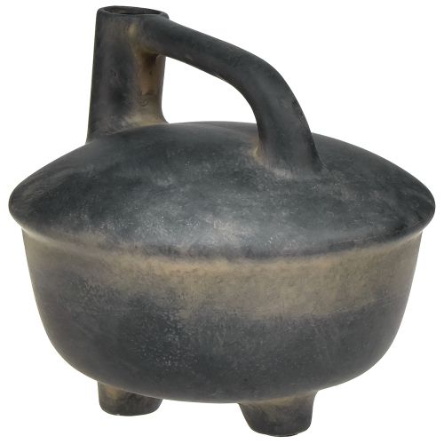 Product Decorative vase jug ceramic antique look anthracite beige 18cm