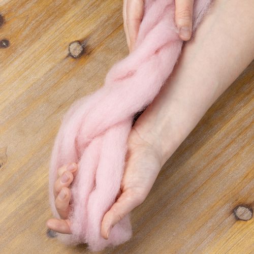 Product Decorative wool pink 2m wool cord felting wool for crafts &amp; floristry