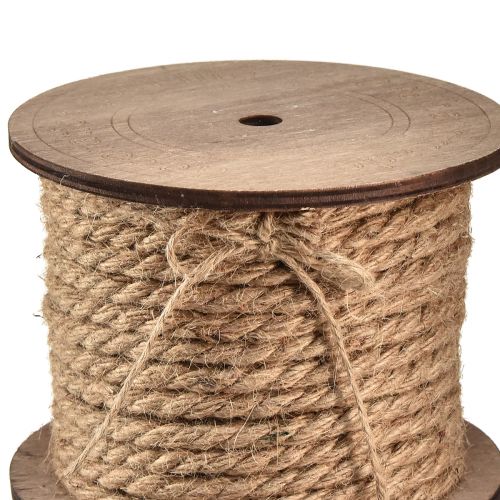 Product Thick jute cord on wooden spool decorative cord Ø6mm 18m