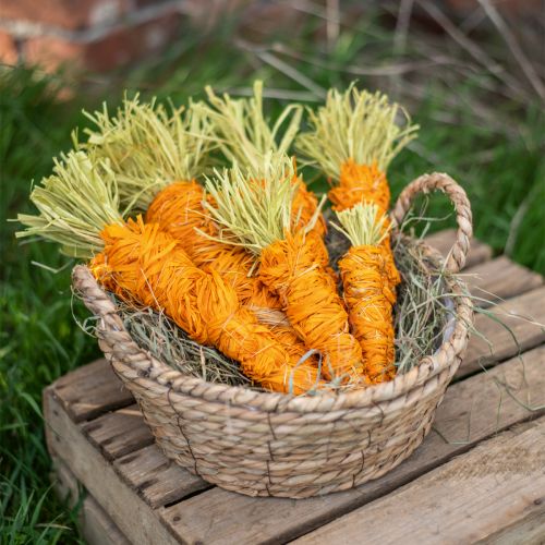 Floristik24 DIY box Easter decoration carrots in a basket raffia table decoration Easter