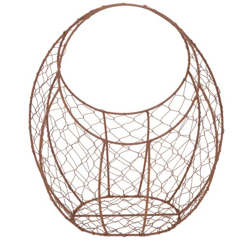 Wire basket, metal planter, spring decoration, Easter basket, brown, rust finish, H34cm L30cm | Floristik24.co.uk