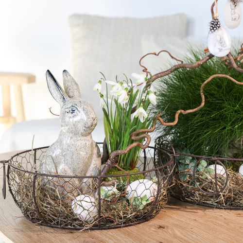 Floristik24 Wire Basket Bowl with Handle Brown Ø35/30/25cm Set of 3
