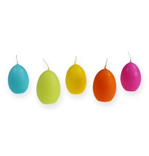 Easter egg candles 6cm multicolored assorted 12pcs | Floristik24.co.uk