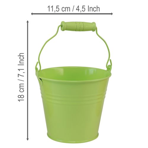 Product Bucket with handle primrose pot metal pastel 11.5×8.5cm 8 pcs