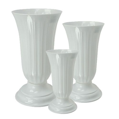 Floristik24 Vase Lilia white Ø16 - 28cm floor vase 1pc