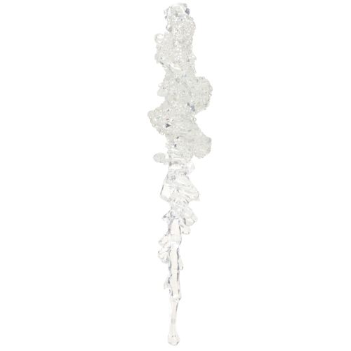 Floristik24 Icicle Christmas tree ornaments with glitter, winter decoration, 17.5cm, 4 pieces