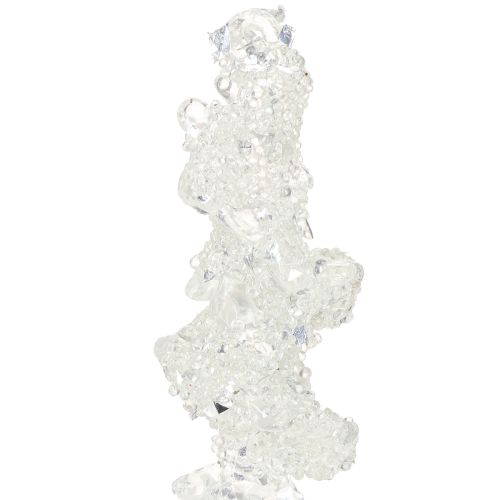 Product Icicle Christmas tree ornaments with glitter, winter decoration, 17.5cm, 4 pieces