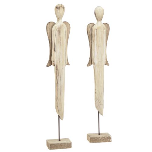 Floristik24 Angel wooden figure Christmas white washed H46cm 2 pcs