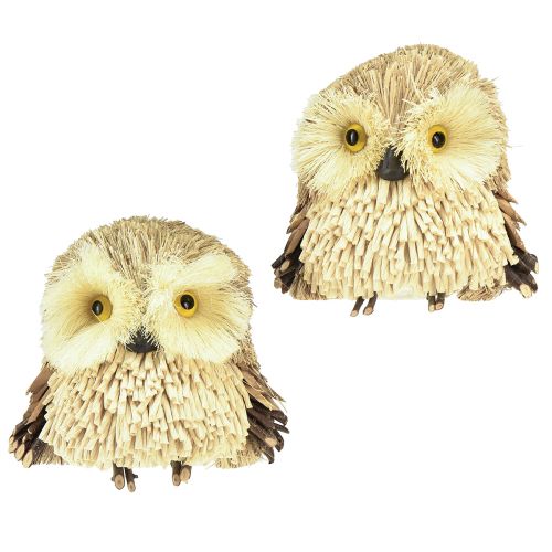 Floristik24 Owl decoration figures autumn with cones 12.5×10×10cm 2pcs