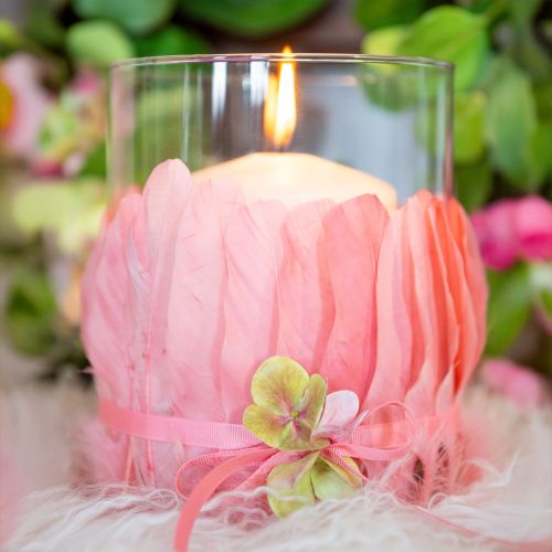 Product Feathers for crafting Pink goose feathers 18cm – 20cm 20g x 2pcs