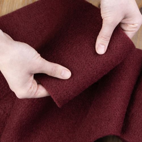 Product Felt wool ribbon, dark red, 15cm x 5m, for decoration and crafting