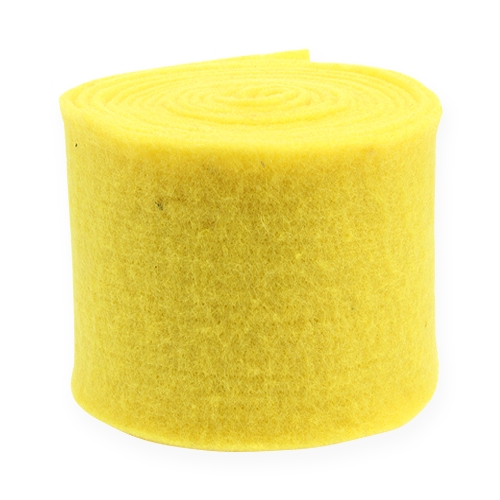 Floristik24 Felt ribbon yellow 15cm 5m