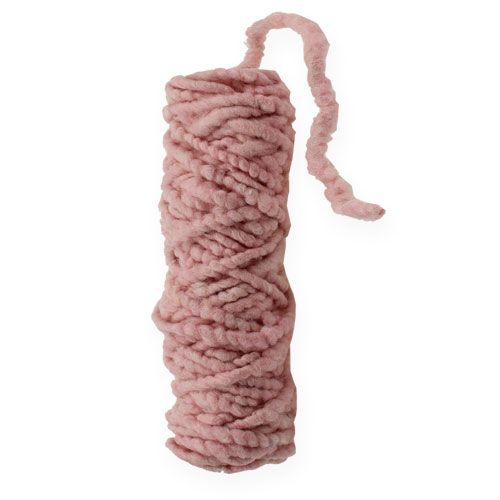 Floristik24 Felt Cord Flausch Mirabell 25m Pink