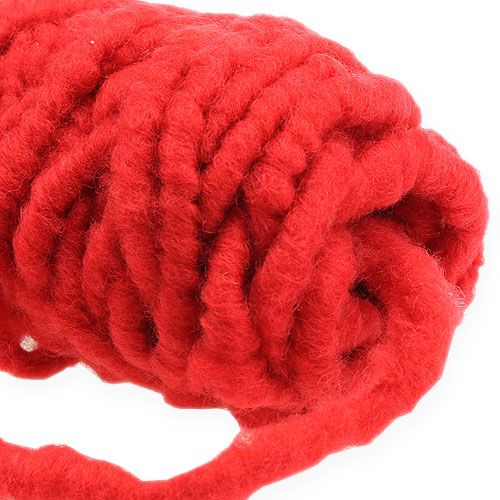 Product Felt cord Velcro Mirabell 25m red