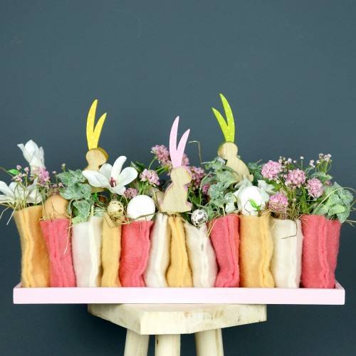 Floristik24 Wooden Tray Rosa 49cm x 16.5cm