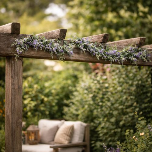 Product Lilac Garland Artificial Spring Decoration for Special Occasions and Seasonal Design 145cm 2pcs