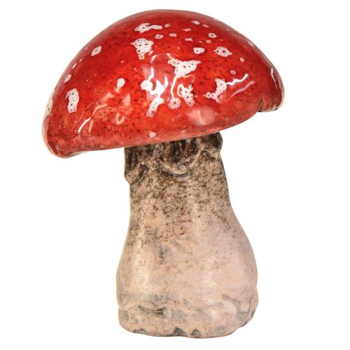 Product Charming ceramic toadstool decorations – red with white dots, 8.6 cm – ideal garden decoration – 3 pieces