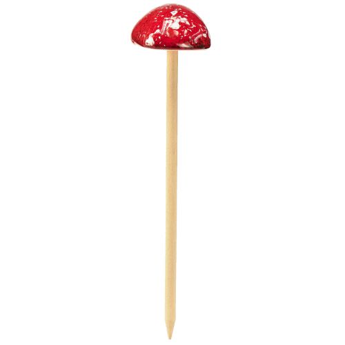 Product Fly agarics on a stick, red, 5.5cm - Decorative autumn mushrooms for garden and home 6 pieces