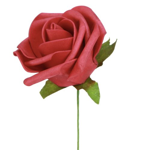 Floristik24 Foam Rose Foam Red Artificial Roses 7.5cm 18 pcs