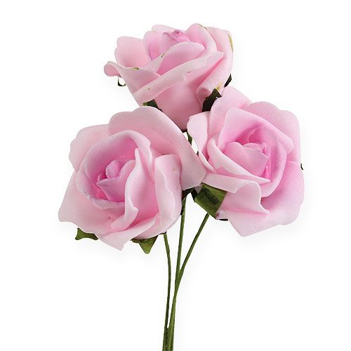 Floristik24 Foam rose Ø4.5cm light purple 36p
