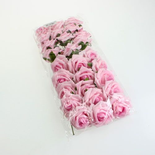 Floristik24 Foam rose Ø 6cm light purple 27 pieces