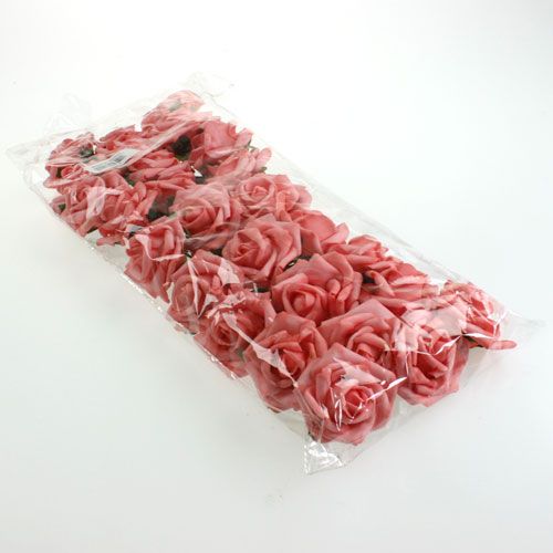 Floristik24 Foam rose Ø 6cm pink 27p
