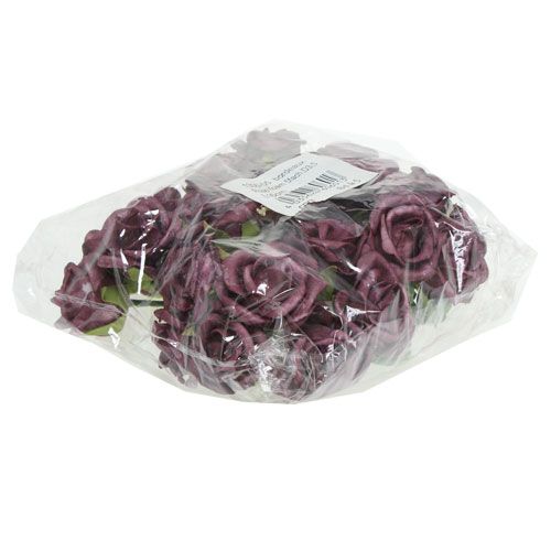 Floristik24 Foam Rose Bordeaux Ø3,5cm 30pcs