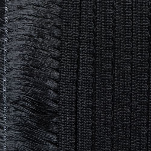 Product Black fringed ribbon 4cm, cordon trim, decorative fringed lurex 25m