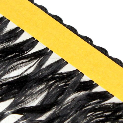 Floristik24 Fringe black self-adhesive 25m